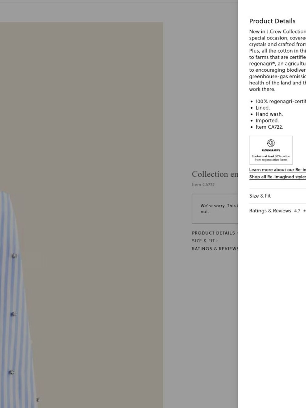 Feminine | J Crew Collection Embellished Pinstripe Mini | Crystal Rhinestone NWT - Picture 4 of 13